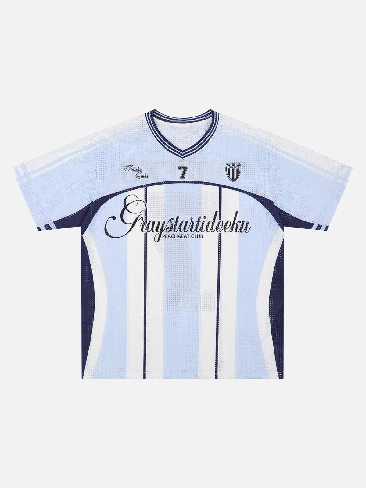 Concert Outfit Stylish Striped Sports Jersey T-Shirt Concert Outfit Stylish Striped Sports Jersey T-Shirt