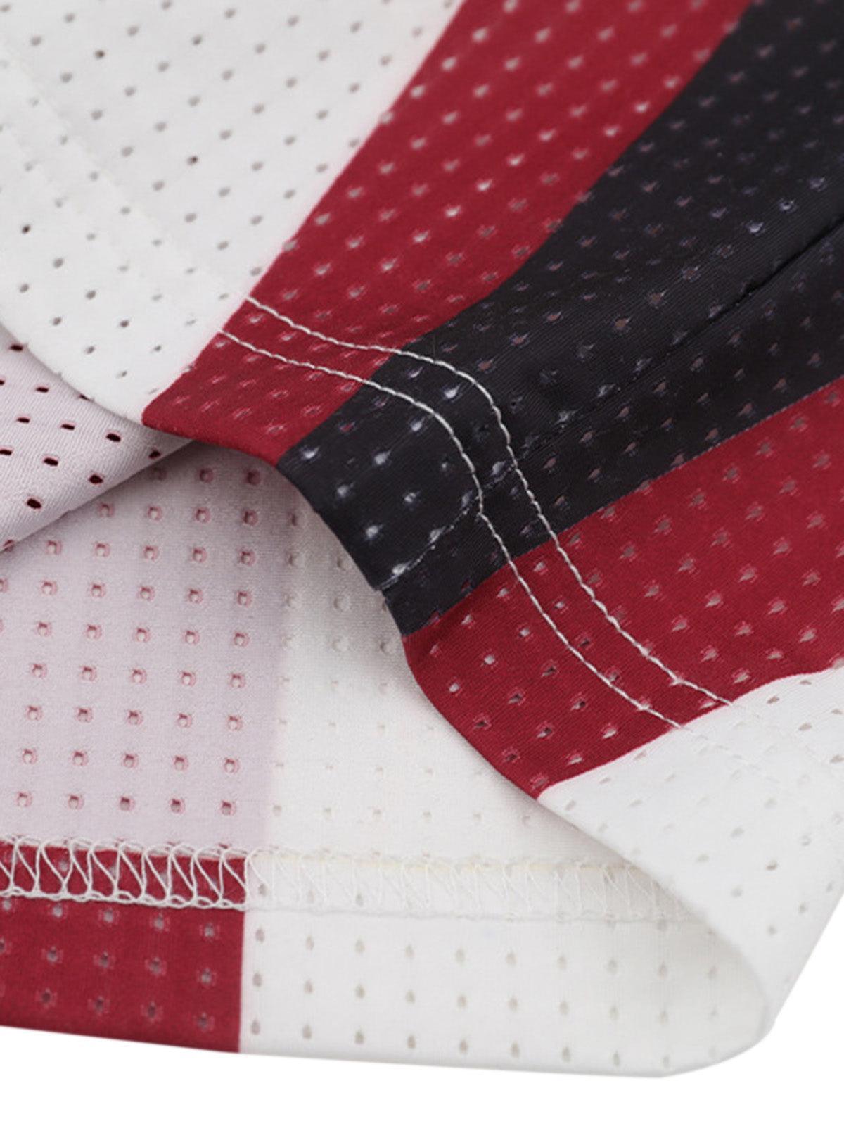 Concert Outfit Stylish Striped Sports Jersey T-Shirt Concert Outfit Stylish Striped Sports Jersey T-Shirt