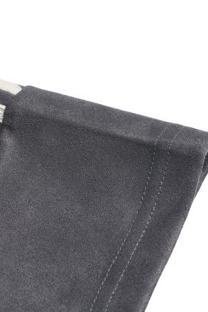 Concert Outfit Suede Contrast Color Spliced Letter Embroidery Oversize T-Shirt