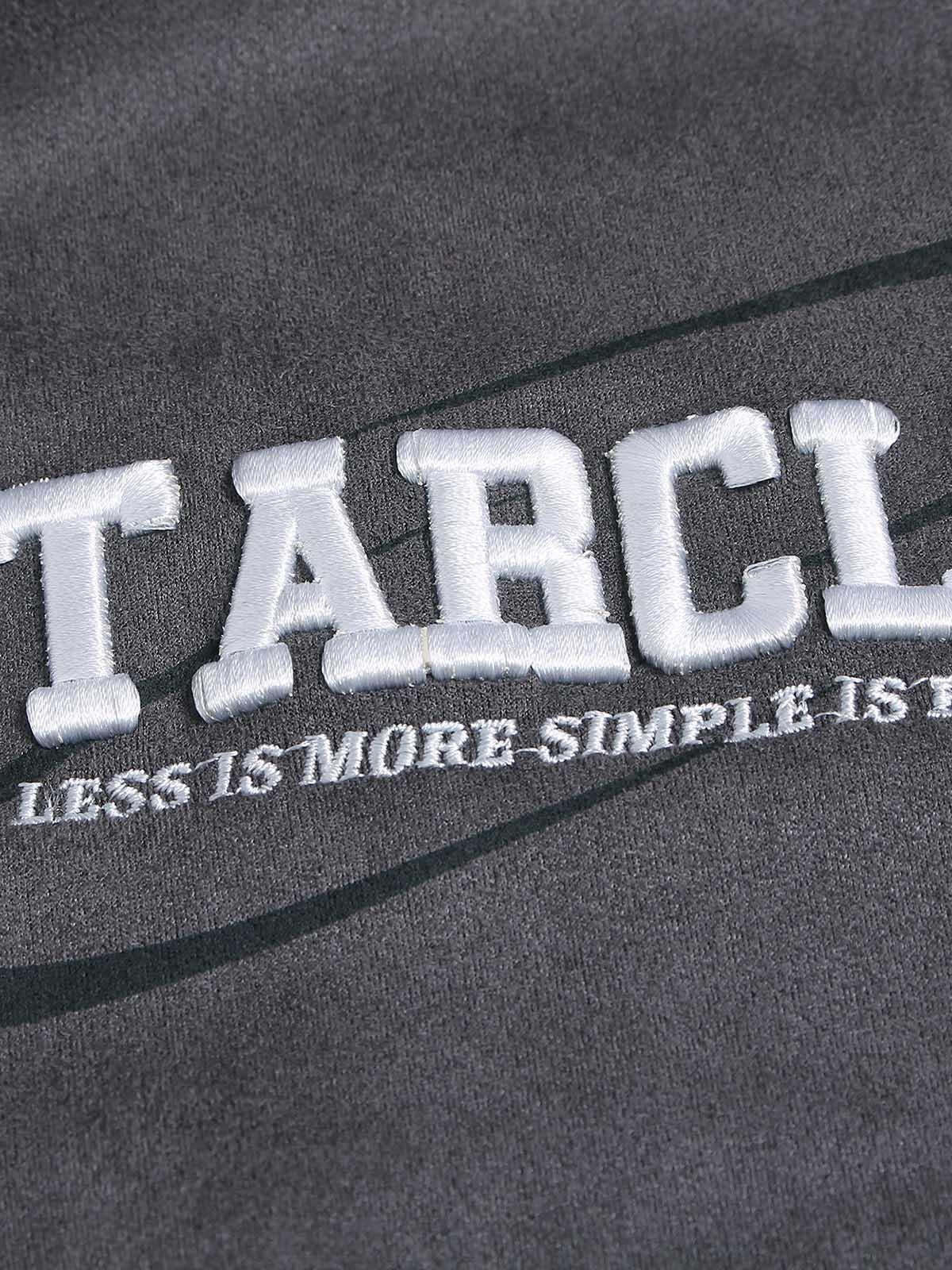 Concert Outfit Suede Contrast Color Spliced Letter Embroidery Oversize T-Shirt Concert Outfit Suede Contrast Color Spliced Letter Embroidery Oversize T-Shirt