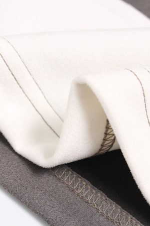 Concert Outfit Suede Contrast Stripe Embroidered Long SleeveT-Shirt