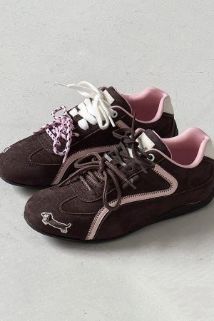 Concert Outfit Suede Lace-Up Sneakers