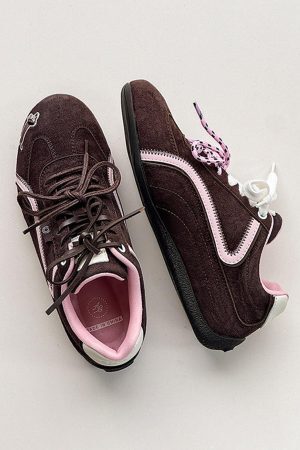 Concert Outfit Suede Lace-Up Sneakers