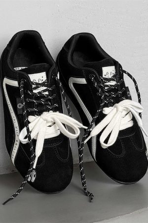 Concert Outfit Suede Lace-Up Sneakers