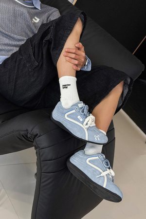 Concert Outfit Suede Lace-Up Sneakers