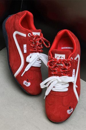 Concert Outfit Suede Lace-Up Sneakers