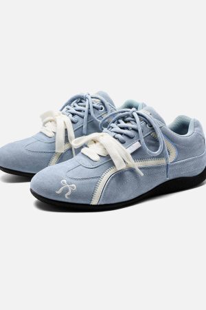 Concert Outfit Suede Lace-Up Sneakers