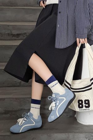 Concert Outfit Suede Lace-Up Sneakers