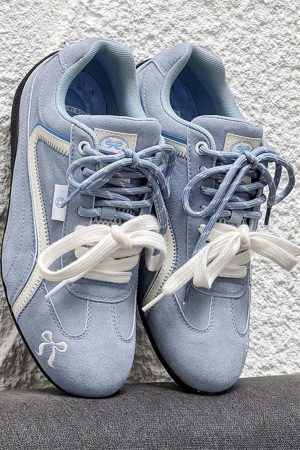 Concert Outfit Suede Lace-Up Sneakers