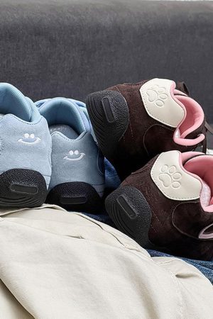 Concert Outfit Suede Lace-Up Sneakers