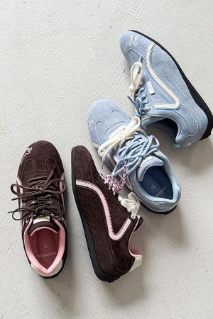 Concert Outfit Suede Lace-Up Sneakers