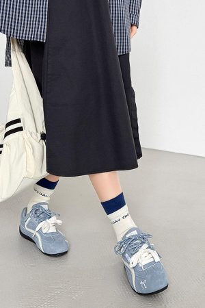 Concert Outfit Suede Lace-Up Sneakers