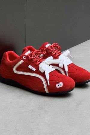 Concert Outfit Suede Lace-Up Sneakers