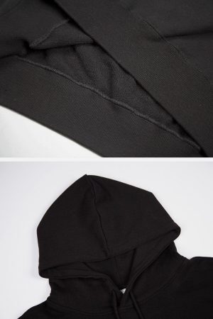 Concert Outfit Suede Letter Foam Print Hoodie