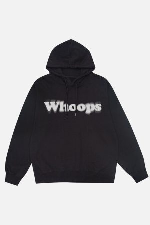 Concert Outfit Suede Letter Foam Print Hoodie