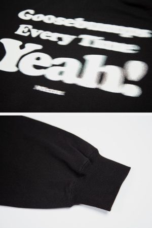 Concert Outfit Suede Letter Foam Print Hoodie