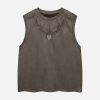 Concert Outfit Suede Thorn Embroidered Vest