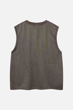 Concert Outfit Suede Thorn Embroidered Vest