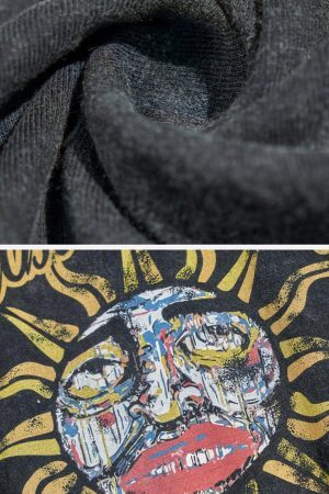 Concert Outfit Sun Doodle Print Tee