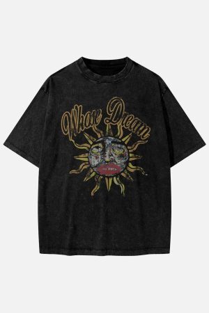 Concert Outfit Sun Doodle Print Tee