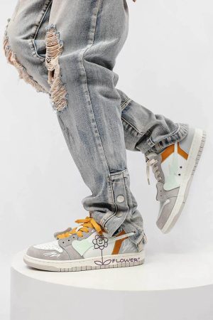 Concert Outfit Sunflower Couple Sports Skate Shoe