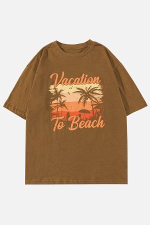 Concert Outfit Sunset Print Tee