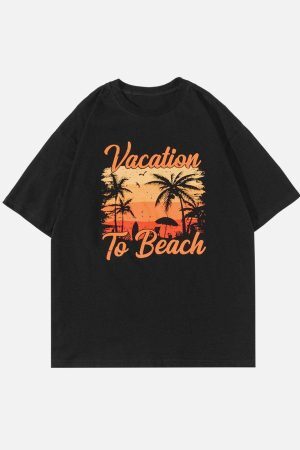 Concert Outfit Sunset Print Tee