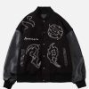 Concert Outfit Symbol Embroidery PU Leather Racing Jacket