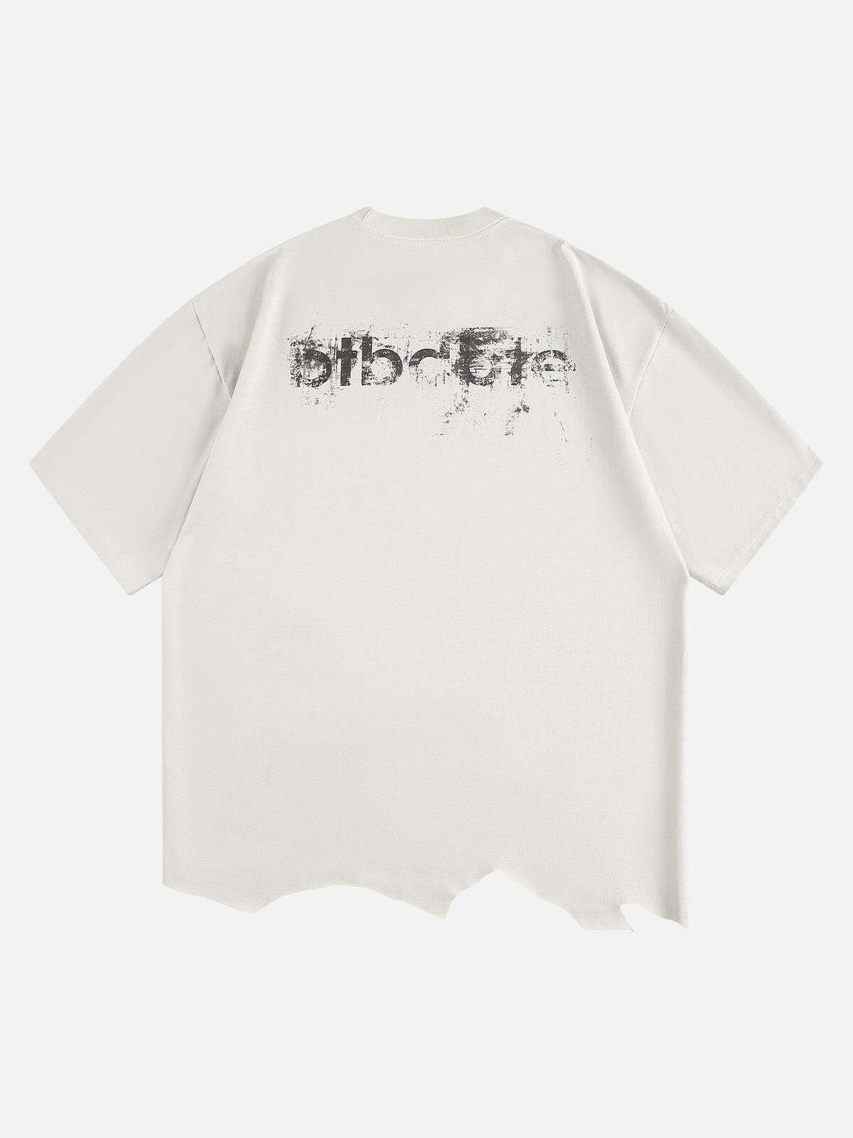 Concert Outfit Tattered Design Printed T-Shirt Concert Outfit Tattered Design Printed T-Shirt
