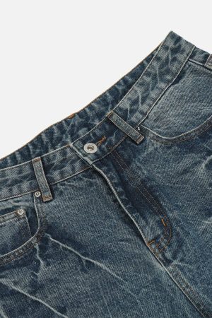 Concert Outfit Texture Washed Longline Jorts