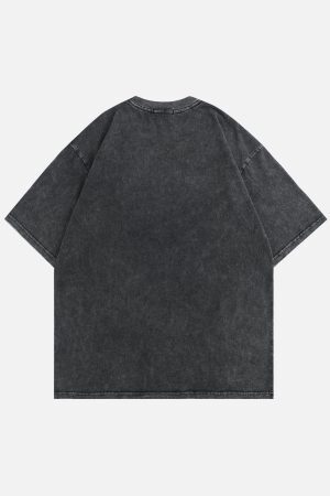 Concert Outfit Thermal Image Skull Print Tee