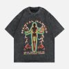 Concert Outfit Thermal Image Skull Print Tee