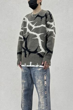 Concert Outfit Thorn Destroyed Sweater