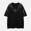 Concert Outfit Thorn Embroidery Suede T-Shirt