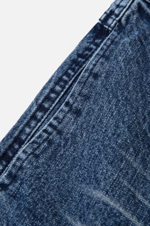 Concert Outfit Thorn Print Washed Oversized Jeans