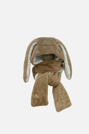 Concert Outfit Three In One Big Ear Warmth Gloves Scarf Hat