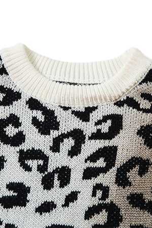 Concert Outfit Tie-Dye Cheetah Jacquard Sweater