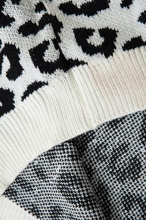 Concert Outfit Tie-Dye Cheetah Jacquard Sweater