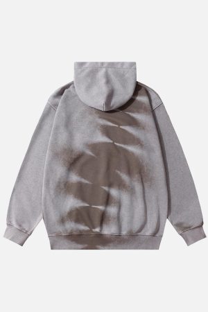 Concert Outfit Tie-Dye Contrasting Print Pullover Hoodie