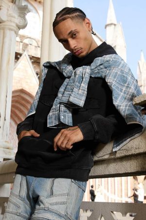 Concert Outfit Tie-Dye Contrasting Print Pullover Hoodie