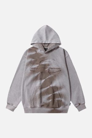 Concert Outfit Tie-Dye Contrasting Print Pullover Hoodie