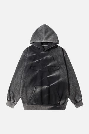 Concert Outfit Tie-Dye Contrasting Print Pullover Hoodie