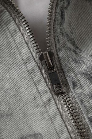 Concert Outfit Tie-Dye Denim Bomber Jacket