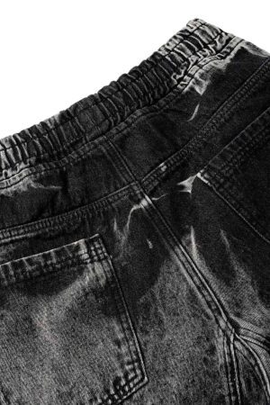 Concert Outfit Tie-Dye Drawstring Cargo Jorts