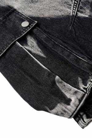 Concert Outfit Tie-Dye Drawstring Cargo Jorts