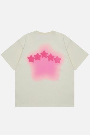 Concert Outfit Tie Dye Flocked Star Tee