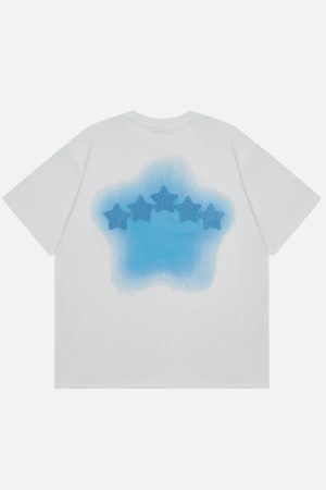 Concert Outfit Tie Dye Flocked Star Tee