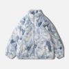 Concert Outfit Tie-Dye Heart Sherpa Coat