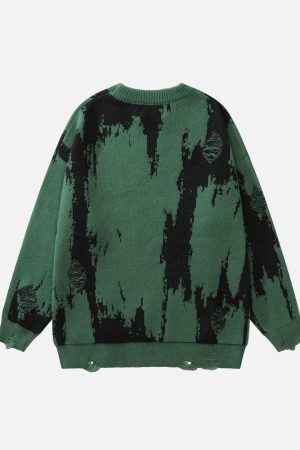 Concert Outfit Tie Dye Letter Print Sweater