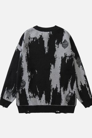 Concert Outfit Tie Dye Letter Print Sweater